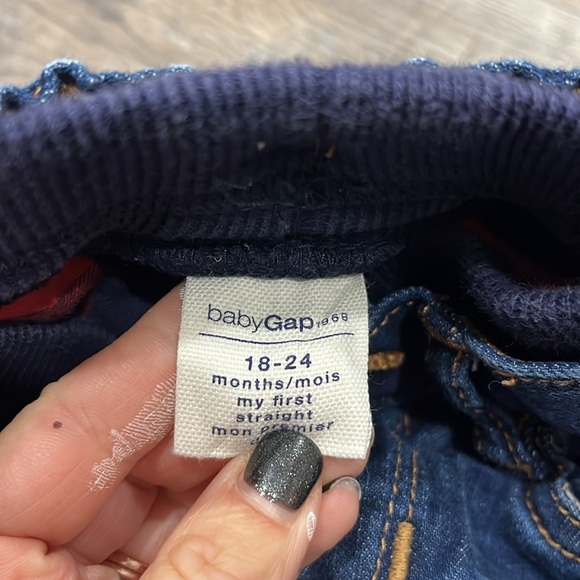 Plaid Lined Gap Jeans - Picture 3 of 7